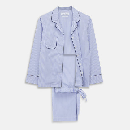 Women's Harriet Blue Bengal Stripe Pyjama Set