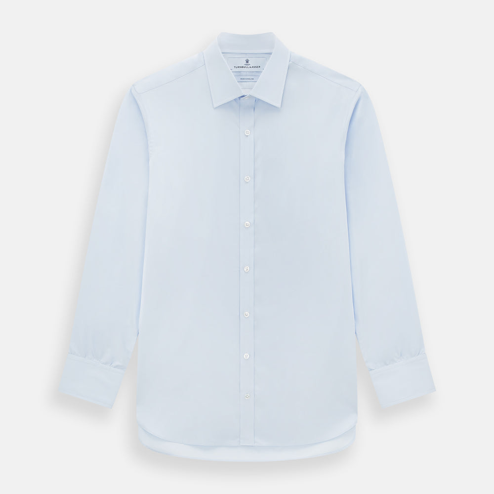 Pale Blue Cotton Regular Fit Mayfair Shirt