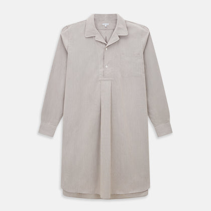 Brown Micro Check Quarzo Nightshirt