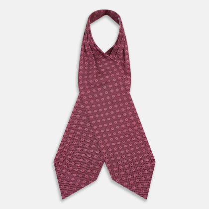 Burgundy Medallion Silk Cravat