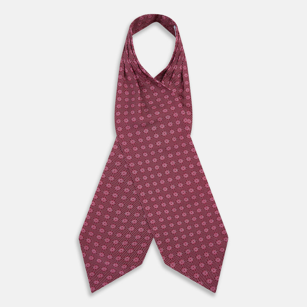 Burgundy Medallion Silk Cravat