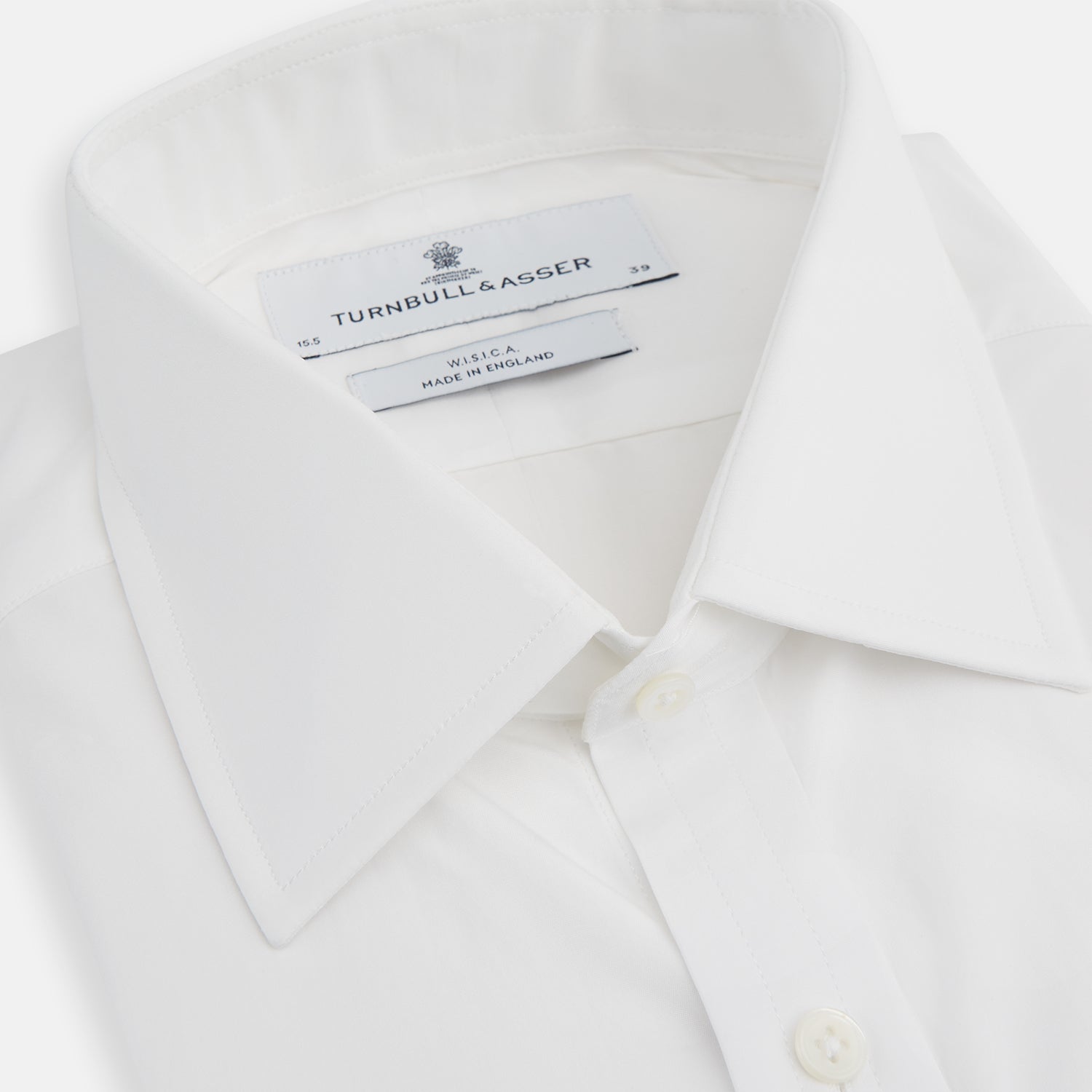 White West Indian Sea Island Cotton Shirt with T&A Collar and 3-Button Cuffs