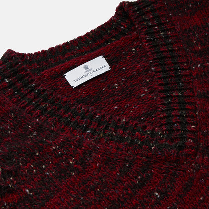 Russet Red Melange Wool Hafod Cricket Jumper