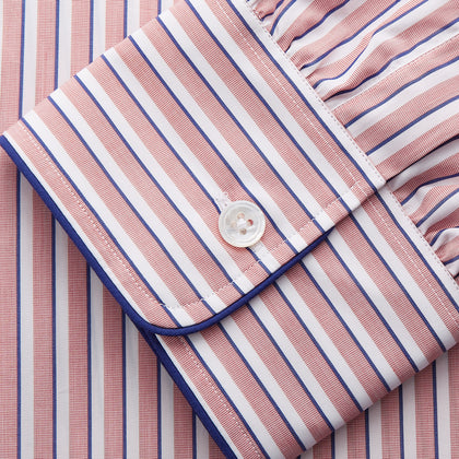 Orange Multi Stripe Cotton Sussex Nightshirt Image 4