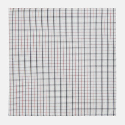 Red Multi Graph Check Hand-Rolled Handkerchief