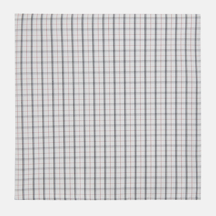 Red Multi Graph Check Hand-Rolled Handkerchief