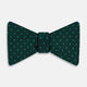 Dark Green and Navy Micro Dot Silk Bow Tie