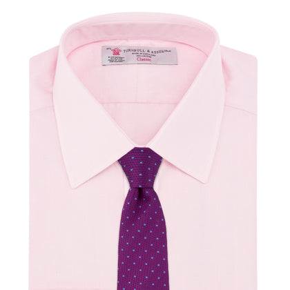 Pink End-on-End Shirt with T&A Collar and Double Cuffs Image 3