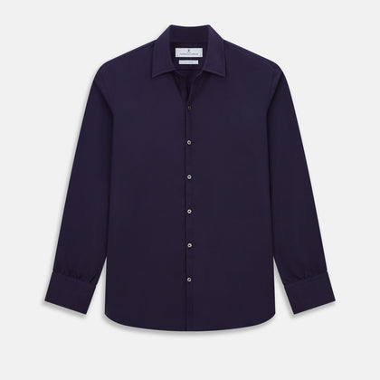 Navy Textured Windsor Shirt