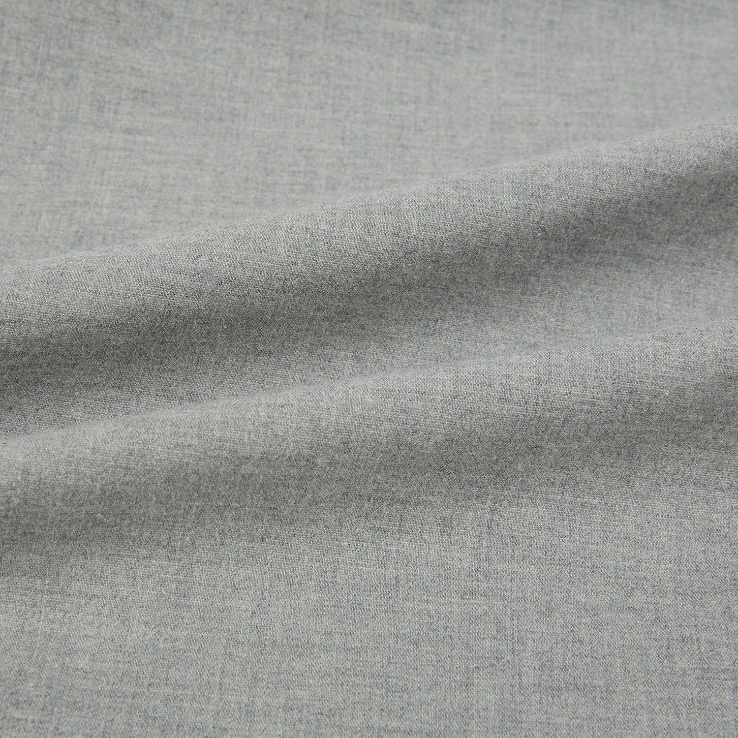 View 8 of product The Grey Westminster Shirt by Turnbull & Asser features a classic collar and white buttons, expertly crafted in Britain. This long-sleeve button-up is shown against a plain white background.