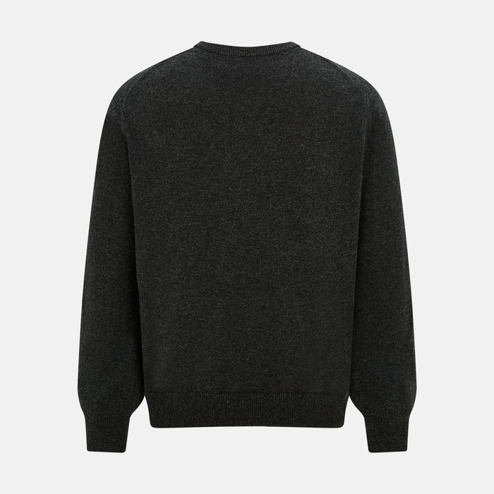 Dark Grey Cashmere Round Neck Jumper Image 2