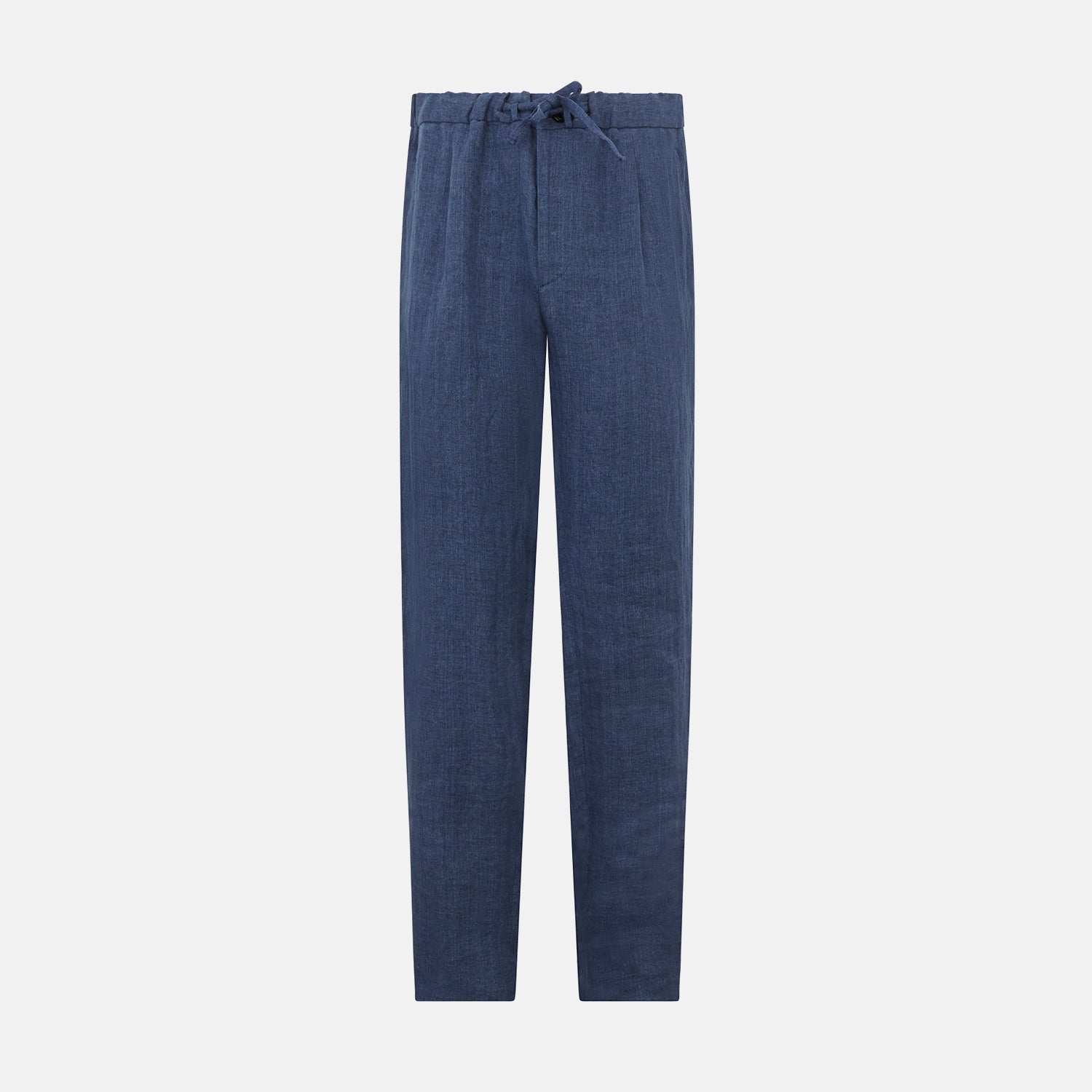 Image 1 of product Denim Blue Linen Herringbone Miles Trousers