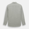 View 3 of product The Grey Westminster Shirt by Turnbull & Asser features a classic collar and white buttons, expertly crafted in Britain. This long-sleeve button-up is shown against a plain white background.