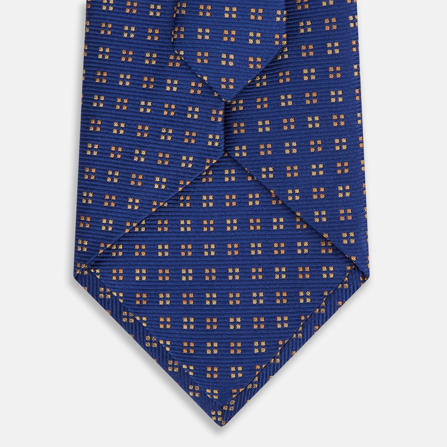 Bronze and Blue Multi Dot Silk Tie