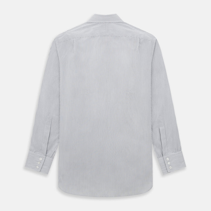 Midnight Blue Fine Track Stripe Mayfair Shirt Image 2