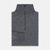 Slate Grey Melange Half-Zip Cashmere Jumper