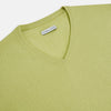 Melon Green Cashmere V-Neck Jumper