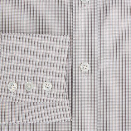Grey Micro Shadow Check Mayfair Shirt Image 3