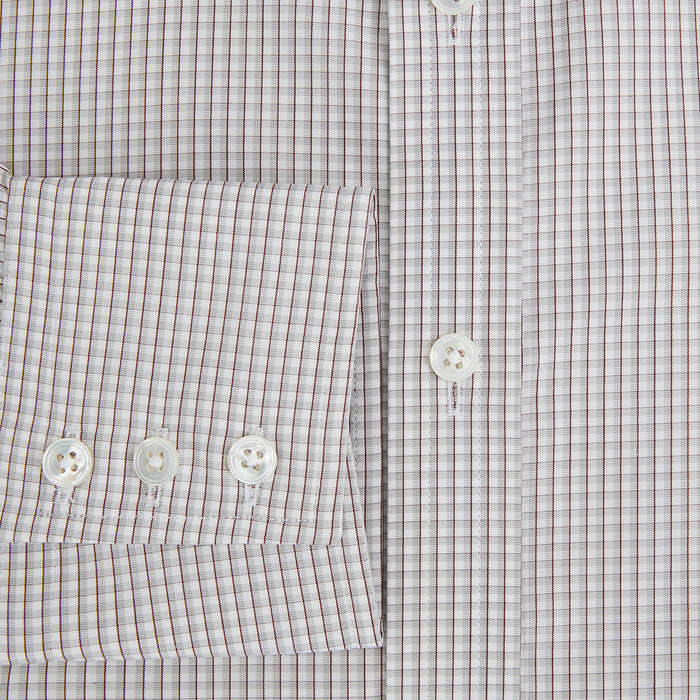 Grey Micro Shadow Check Mayfair Shirt Image 3