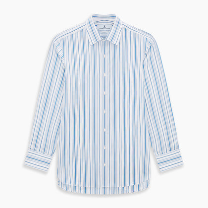 Blue Multi Stripe Mayfair Shirt Image 6