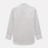 View 3 of product The Turnbull & Asser Burgundy Micro Tattersall Check Mayfair Shirt, crafted from Italian cotton with long sleeves, a button-down front, collar, and buttoned cuffs, is shown on a white background.