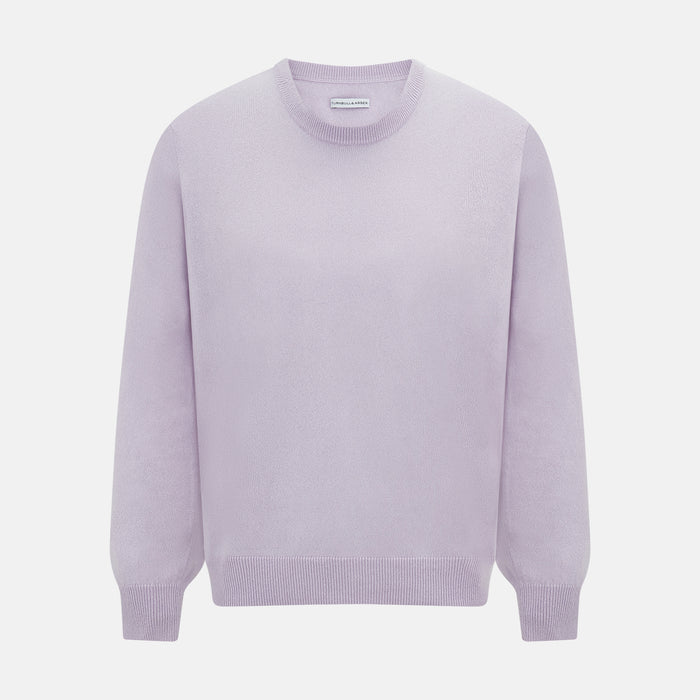 Lilac Cashmere Round Neck Jumper Image 9
