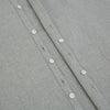 View 7 of product The Grey Westminster Shirt by Turnbull & Asser features a classic collar and white buttons, expertly crafted in Britain. This long-sleeve button-up is shown against a plain white background.
