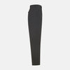 View 4 of product The Grey Henry B Trousers by Turnbull & Asser are straight-leg, feature belt loops, front pockets, a flat front, and are crafted from premium Italian cotton. Shown against a plain white background.
