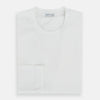 View 5 of product The Turnbull & Asser White Long-Sleeve T-shirt for men is a plain crew neck design with no logos or patterns, displayed flat on a white background.
