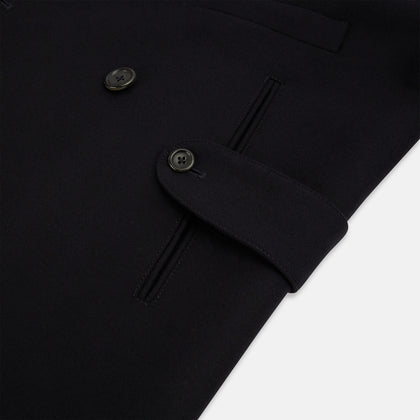 Navy Wellington Double-Breasted Caban Coat Image 3