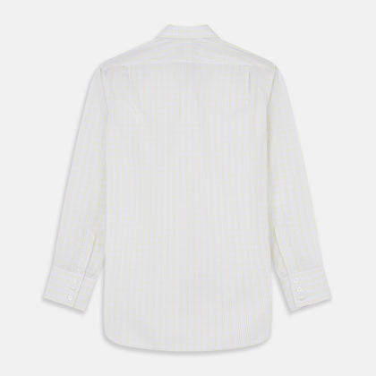 Yellow Multi Check Cotton Regular Fit Mayfair Shirt Image 4