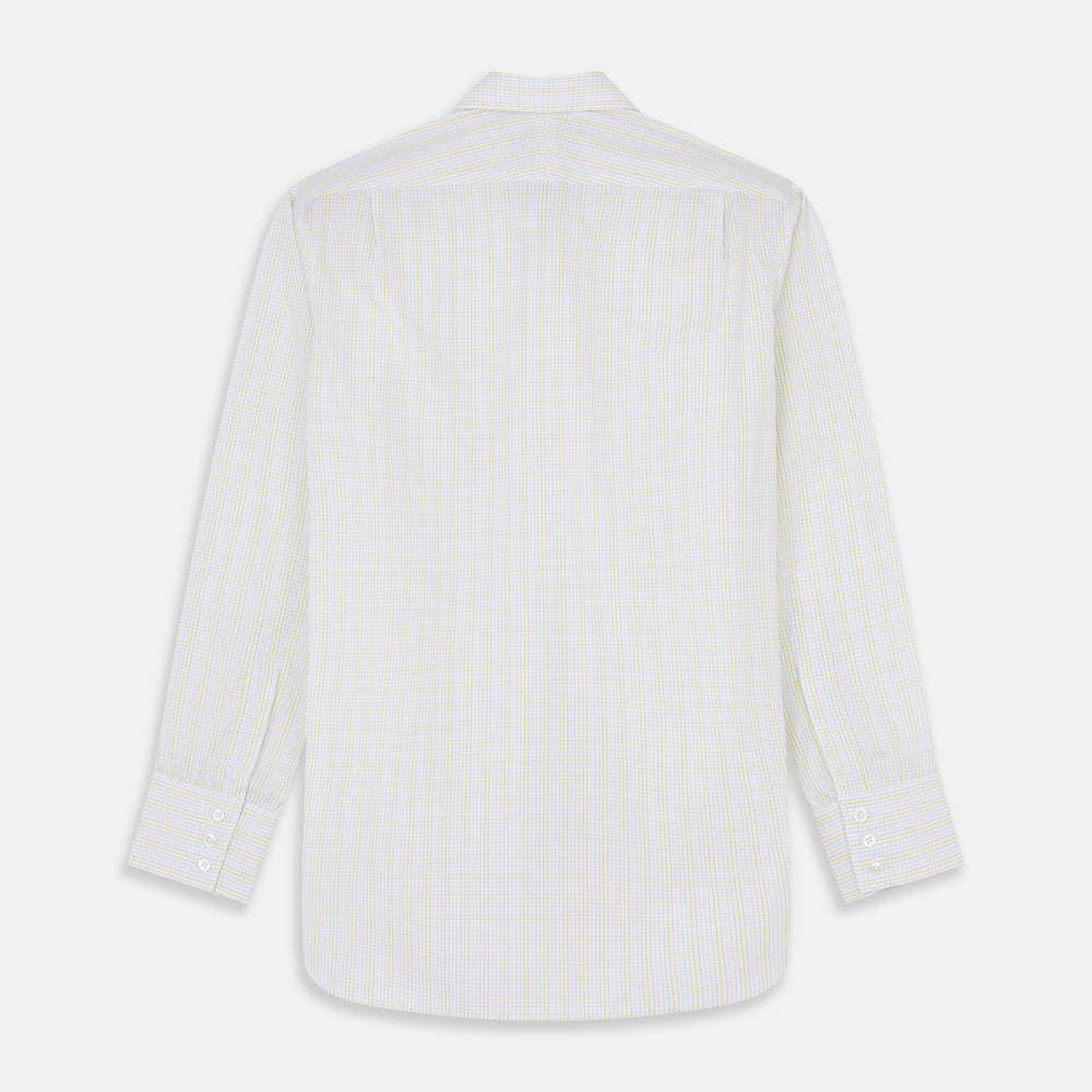 Yellow Multi Check Cotton Regular Fit Mayfair Shirt