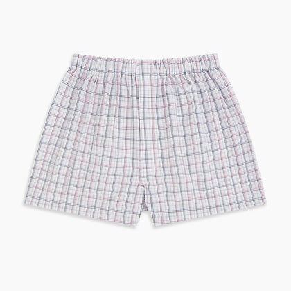 Purple and Orange Multi Graph Check Godfrey Boxer Shorts Image 2