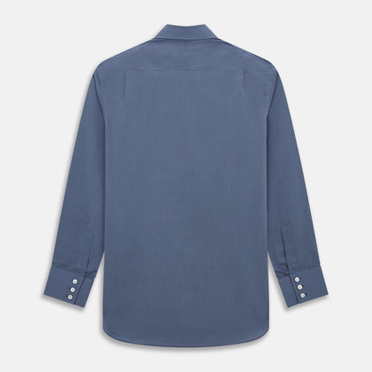 Mid Blue Red Stripe Regular Fit Mayfair Shirt Image 2