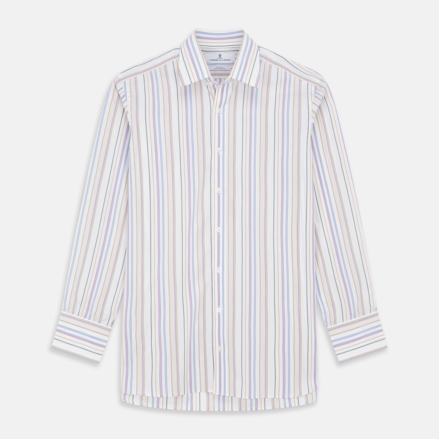 Colourful Garden Multi Stripe Cotton Regular Fit Mayfair Shirt