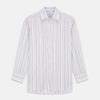 Colourful Garden Multi Stripe Cotton Regular Fit Mayfair Shirt