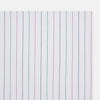 View 2 of product The Turnbull & Asser Hand Rolled Pink and Green Pinstripe Handkerchief features a simple striped pattern in blue, green, and pink, echoing the timeless elegance of a classic gentleman's accessory.