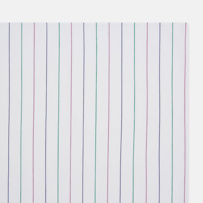 Hand Rolled Pink and Green Pinstripe Handkerchief