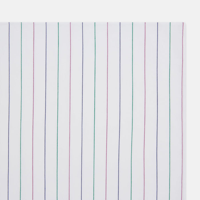 Hand Rolled Pink and Green Pinstripe Handkerchief Image 1