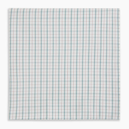 Green Multi Graph Check Hand-Rolled Handkerchief Image 3