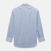 View 3 of product The Turnbull & Asser Blue and Navy Multi Check Mayfair Shirt, made from fine Italian cotton with long sleeves, a button-up front, and a classic collar, is shown against a white background.