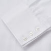 View 4 of product The Turnbull & Asser White Herringbone Tailored Fit Shirt with a Kent collar is displayed against a white background.