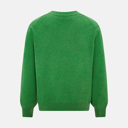 Lime Green Cashmere Cardigan Image 2