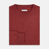 Crimson Red Cashmere Round Neck Jumper