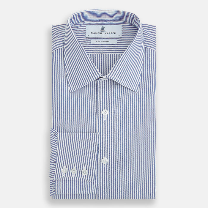 Navy Bengal Stripe Mayfair Shirt Image 4