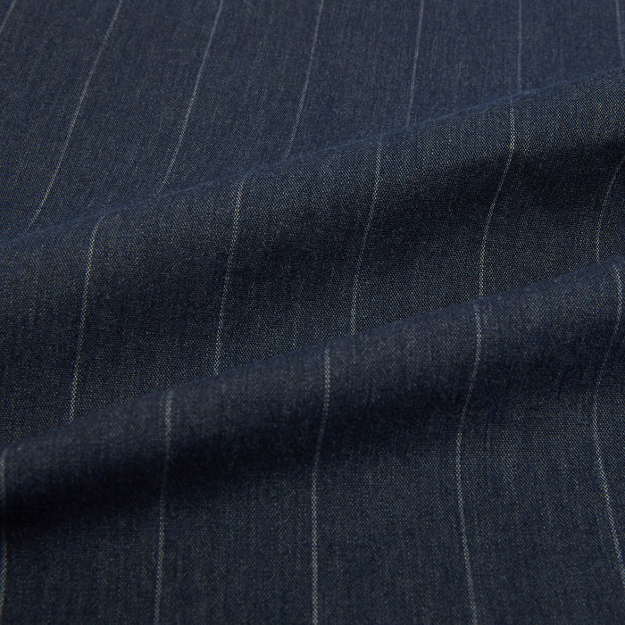 Navy Melange Wide Stripe Westminster Shirt Image 7