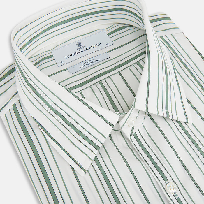 SAGE GREEN MULTI STRIPE WESTMINSTER SHIRT Image 1