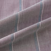View 6 of product The Turnbull & Asser Light Porto Red Track Stripe Shirt features a Mayfair fit and contrast white T&A collar and cuffs, with vertical blue stripes on mauve, exemplifying British craftsmanship.