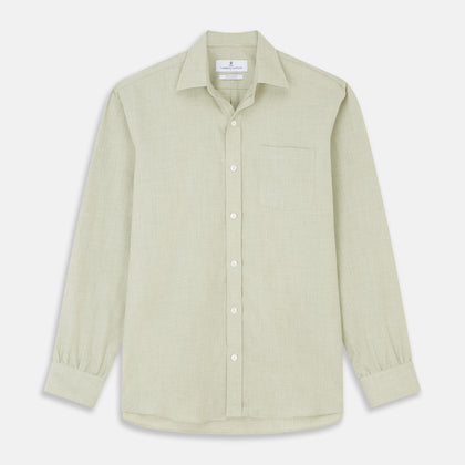 Soft Green Cashmerello Weekend Fit Finch Shirt