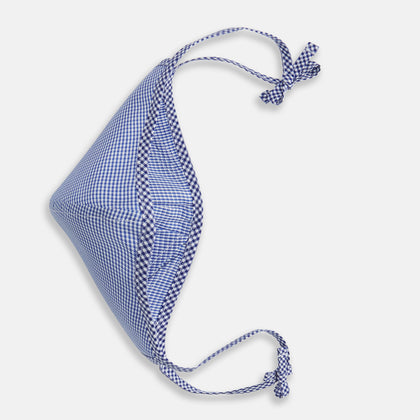 White & Navy Multi Check Commuter Mask With 3 Viroformula™ Filters Image 2